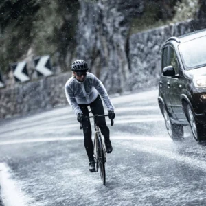 Rogelli EMERGENCY - damska kurtka rowerowa przeciwdeszczowa biała - obrazek 6