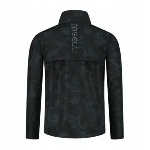 Rogelli CAMO - męska wiatroodporna kurtka do biegania czarna - obrazek 2