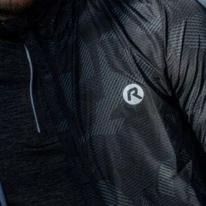 Rogelli CAMO - męska wiatroodporna kurtka do biegania czarna - obrazek 12