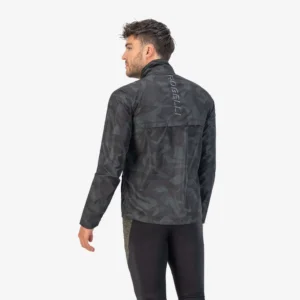 Rogelli CAMO - męska wiatroodporna kurtka do biegania czarna - obrazek 5