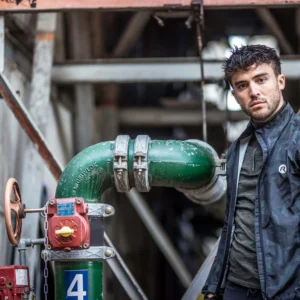 Rogelli CAMO - męska wiatroodporna kurtka do biegania czarna - obrazek 7