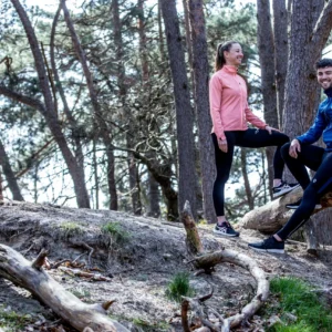 Rogelli CORE - męskie legginsy do biegania czarno-niebieskie - obrazek 7