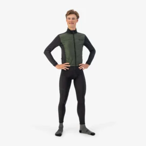 Rogelli WADDED II - męska zimowa kurtka rowerowa khaki - obrazek 3