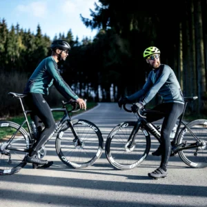 Rogelli CORE - męskie ocieplane spodnie rowerowe na szelkach czarne - obrazek 11