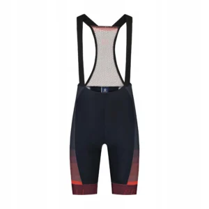 Rogelli HERO II - męskie spodenki rowerowe z szelkami czarno-czerwone - obrazek 1