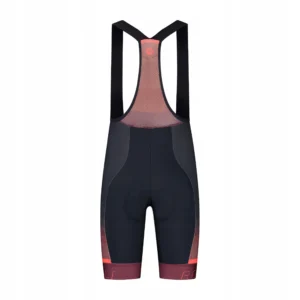 Rogelli HERO II - męskie spodenki rowerowe z szelkami czarno-czerwone - obrazek 2