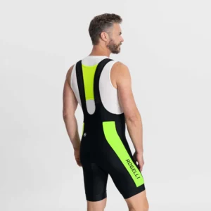 Rogelli TYRO II - męskie spodenki rowerowe z szelkami czarno-żółte - obrazek 4