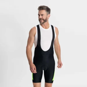 Rogelli TYRO II - męskie spodenki rowerowe z szelkami czarno-żółte - obrazek 5