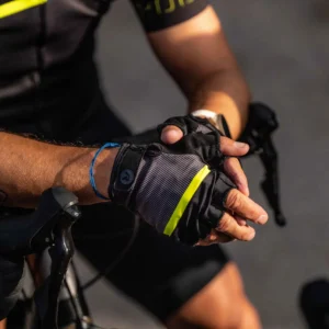 Rogelli HERO II - męskie rękawiczki rowerowe czarno-żółte - obrazek 3