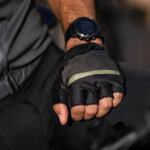 Rogelli HERO II - męskie rękawiczki rowerowe czarno-khaki - obrazek 3