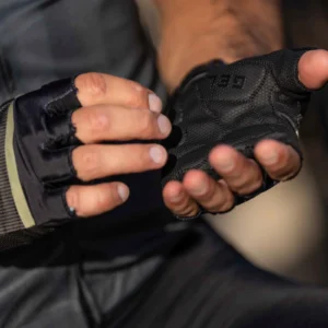 Rogelli HERO II - męskie rękawiczki rowerowe czarno-khaki - obrazek 5