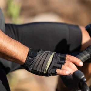 Rogelli HERO II - męskie rękawiczki rowerowe czarno-khaki - obrazek 6