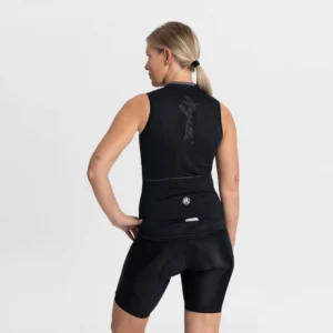 Rogelli ESSENTIAL - damska koszulka/bezrękawnik rowerowy czarny - obrazek 5