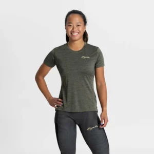 Rogelli KYA - damska koszulka do biegania khaki - obrazek 3