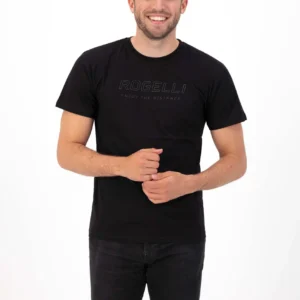 Rogelli LOGO - męska koszulka bawełniana czarna - obrazek 3