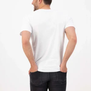 Rogelli LOGO - męska koszulka bawełniana biała - obrazek 4