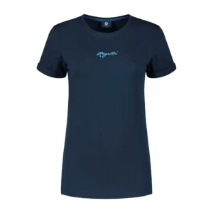 Rogelli LOGO - damska koszulka bawełniana granatowa - obrazek 1