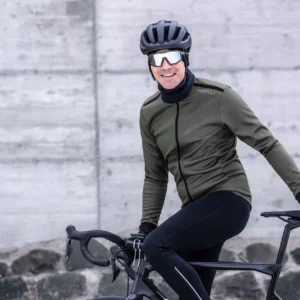 Rogelli CORE - męska zimowa kurtka rowerowa softshell khaki - obrazek 11