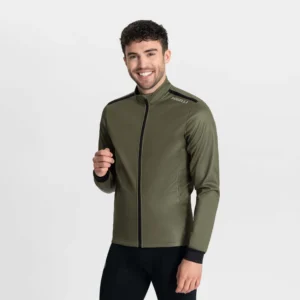 Rogelli CORE - męska zimowa kurtka rowerowa softshell khaki - obrazek 3