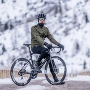 Rogelli CORE - męska zimowa kurtka rowerowa softshell khaki - obrazek 8