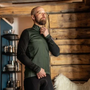 Rogelli MONO - męska zimowa kurtka rowerowa khaki - obrazek 14