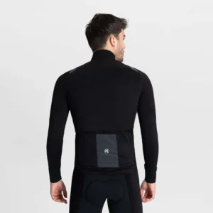 Rogelli DISTANCE - męska lekka zimowa kurtka rowerowa czarna - obrazek 4