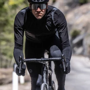 Rogelli DISTANCE - męska lekka zimowa kurtka rowerowa czarna - obrazek 9