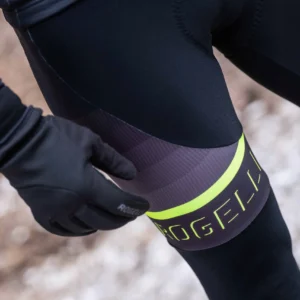 Rogelli HERO II - męskie zimowe spodnie rowerowe z szelkami czarno-żółte - obrazek 13