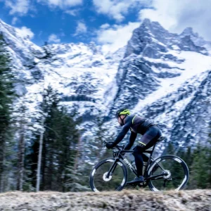 Rogelli HERO II - męskie zimowe spodnie rowerowe z szelkami czarno-żółte - obrazek 15