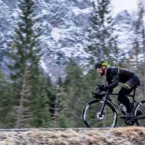 Rogelli HERO II - męskie zimowe spodnie rowerowe z szelkami czarno-żółte - obrazek 16