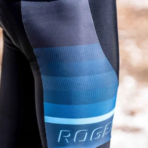 Rogelli HERO II - męskie zimowe spodnie rowerowe z szelkami czarno-niebieskie - obrazek 13