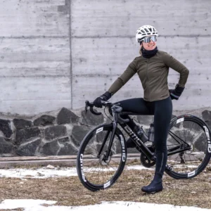 Rogelli CORE - damska zimowa kurtka rowerowa khaki - obrazek 10