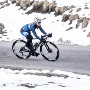 Rogelli IMPRESS II - damskie ocieplone spodnie rowerowe czarno-niebieskie - obrazek 10