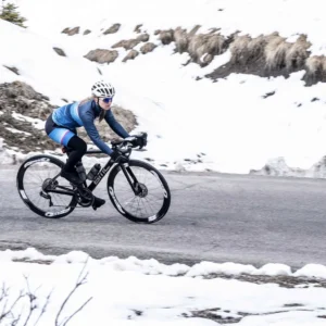 Rogelli IMPRESS II - damskie ocieplone spodnie rowerowe czarno-niebieskie - obrazek 9