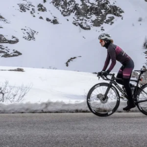 Rogelli IMPRESS II - damskie ocieplone spodnie rowerowe czarno-czerwone - obrazek 11