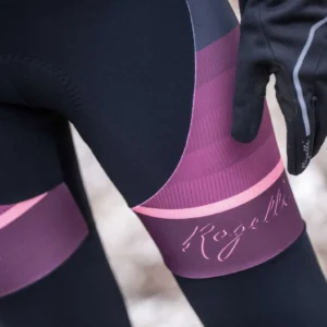 Rogelli IMPRESS II - damskie ocieplone spodnie rowerowe czarno-czerwone - obrazek 13