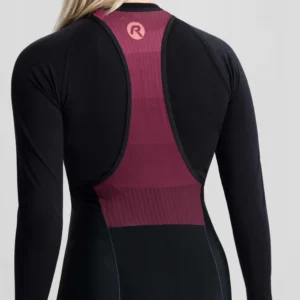 Rogelli IMPRESS II - damskie ocieplone spodnie rowerowe czarno-czerwone - obrazek 6