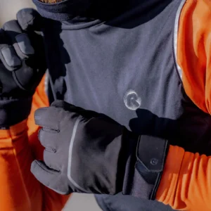 Rogelli CRONOS - wiatroodporne zimowe rękawice rowerowe czarne - obrazek 5