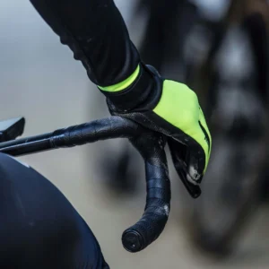 Rogelli CORE II - męskie ocieplane zimowe rękawiczki rowerowe żółte - obrazek 2