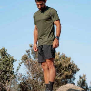 Rogelli PROMO - męska koszulka funkcjonalna khaki - obrazek 4