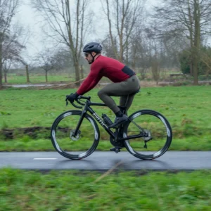 Rogelli SIGNATURE - męskie zimowe spodnie rowerowe z szelkami khaki - obrazek 13