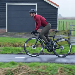 Rogelli SIGNATURE - męskie zimowe spodnie rowerowe z szelkami khaki - obrazek 14