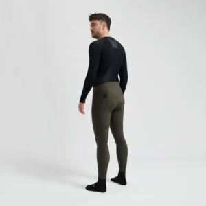 Rogelli SIGNATURE - męskie zimowe spodnie rowerowe z szelkami khaki - obrazek 7