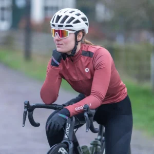 Rogelli MONO - damska bluza rowerowa DWR bordowa - obrazek 11