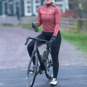 Rogelli MONO - damska bluza rowerowa DWR bordowa - obrazek 8