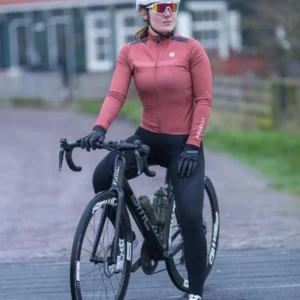 Rogelli MONO - damska bluza rowerowa DWR bordowa - obrazek 9