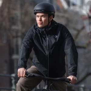 Rogelli COMMUTER CORE - przeciwdeszczowa kurtka rowerowa czarna - obrazek 10