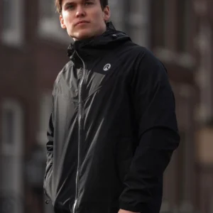 Rogelli COMMUTER CORE - przeciwdeszczowa kurtka rowerowa czarna - obrazek 12