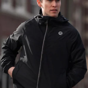 Rogelli COMMUTER CORE - przeciwdeszczowa kurtka rowerowa czarna - obrazek 9