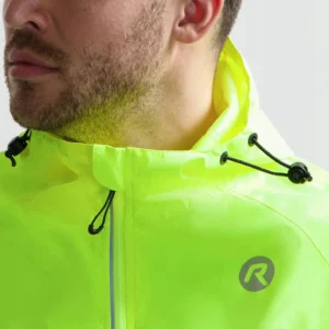 Rogelli COMMUTER CORE - przeciwdeszczowa kurtka rowerowa żółta - obrazek 3